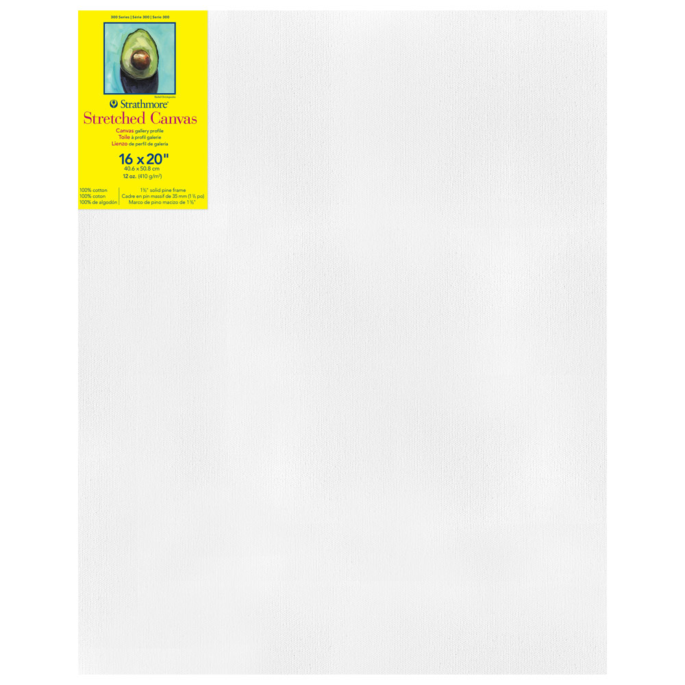 Strathmore 300 Series 12oz Cotton Canvas 1-3/8" Gallery 16"x20"