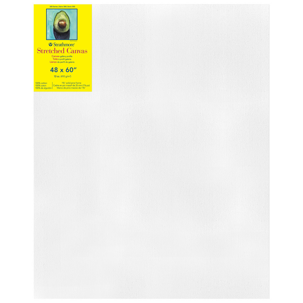 Strathmore 300 Series 12oz Cotton Canvas 1-3/8" Gallery 48"x60"