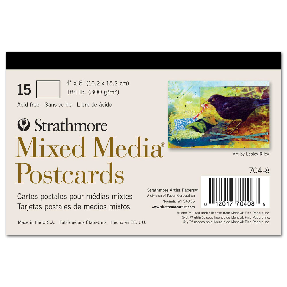 Strathmore Mixed Media Postcard 15 Sheets 4"x6" White