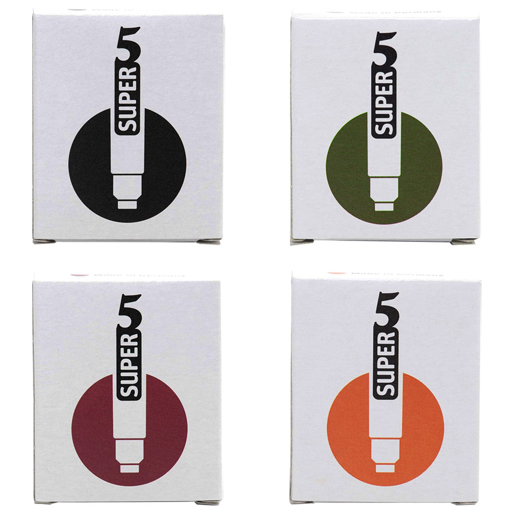 SUPER5 Fountain Ink Pen Cartridges 24 Pack Assorted