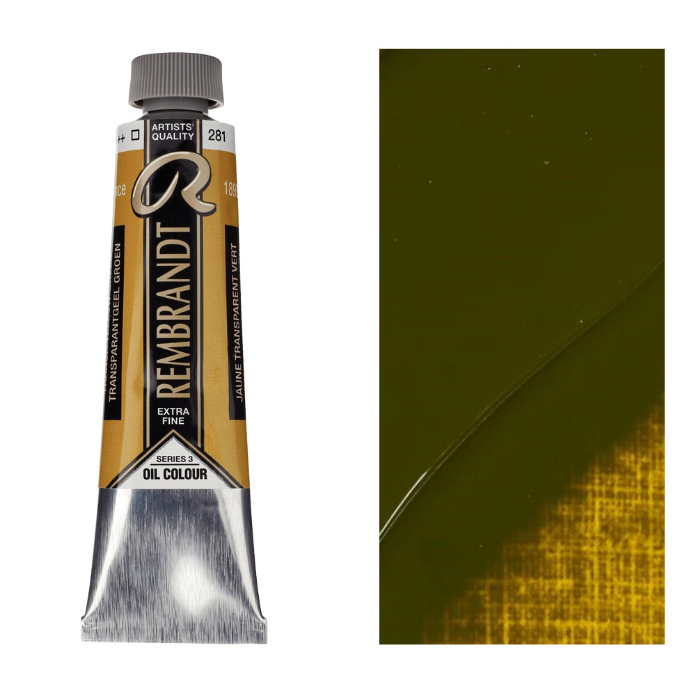 Rembrandt Extra Fine Oil Colour 40ml Transparent Yellow Green