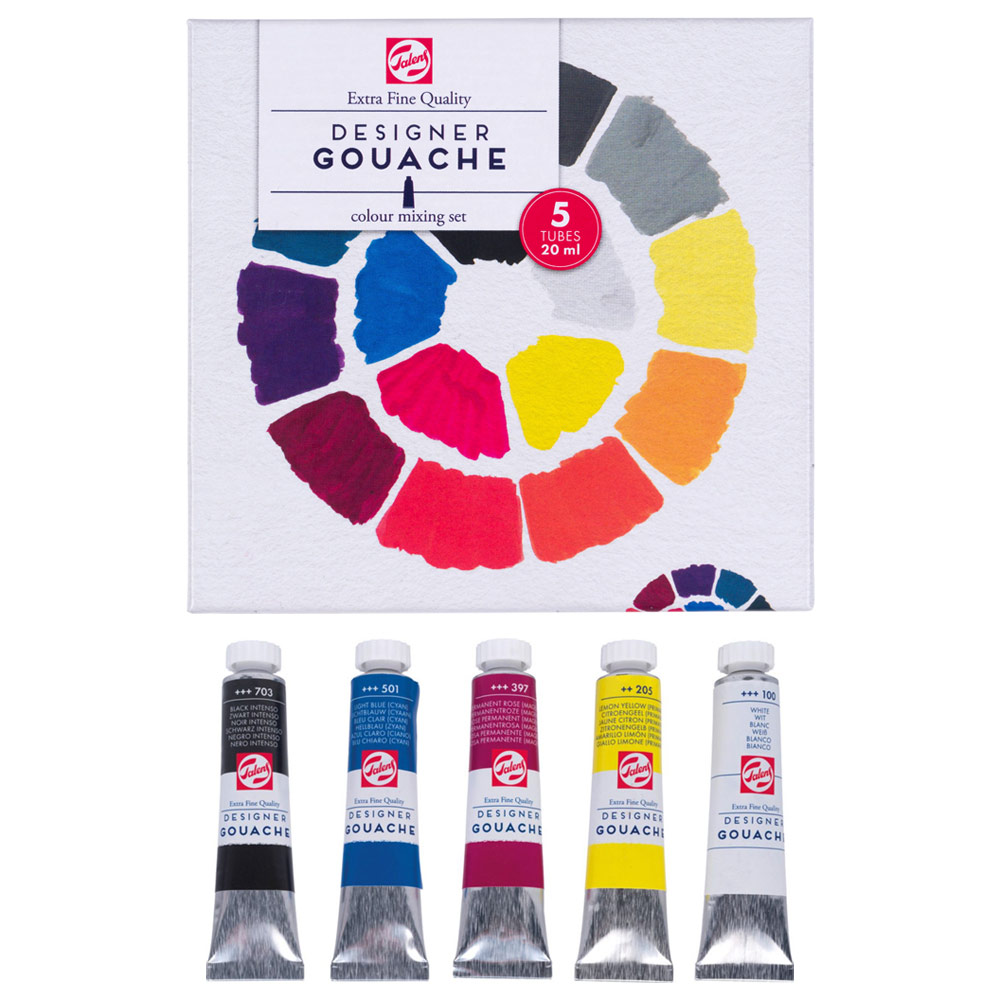 Royal Talens Gouache Extra Fine Mixing 5 x 20ml Set