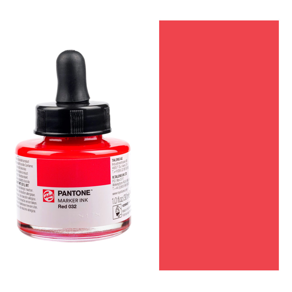 Talens Pantone Marker Ink 30ml Pantone Red 032