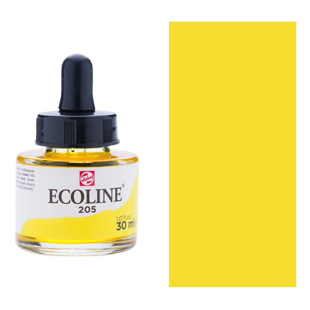 Talens Ecoline Liquid Watercolor 30ml Lemon Yellow 205