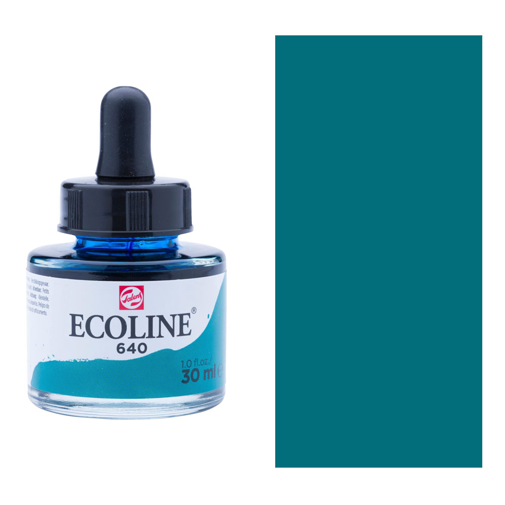 Talens Ecoline Liquid Watercolor 30ml Bluish Green 640