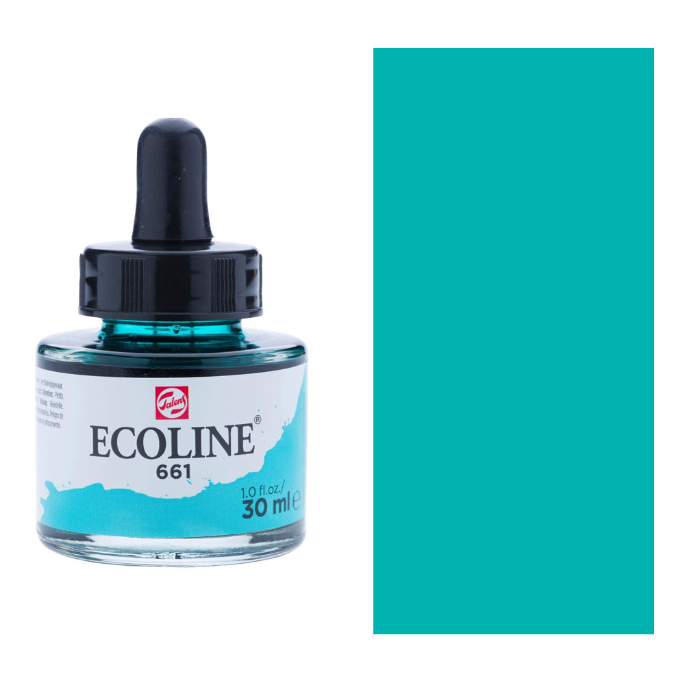 Talens Ecoline Liquid Watercolor 30ml Turquoise Green 661