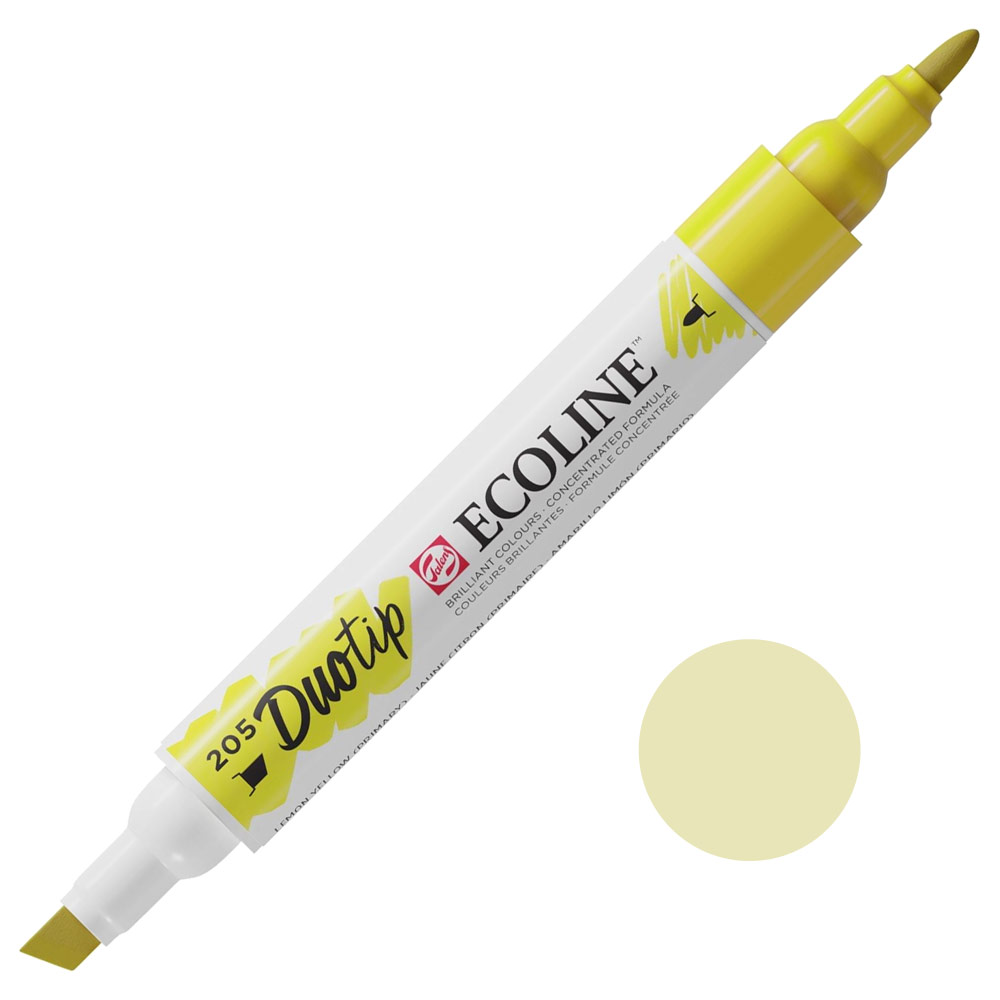 Talens Ecoline Duotip Marker Lemon Yellow 205