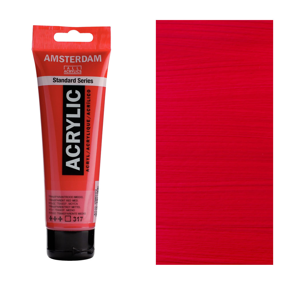 Acrylic Standard 120 ml. Medium Transparent Red | Amsterdam