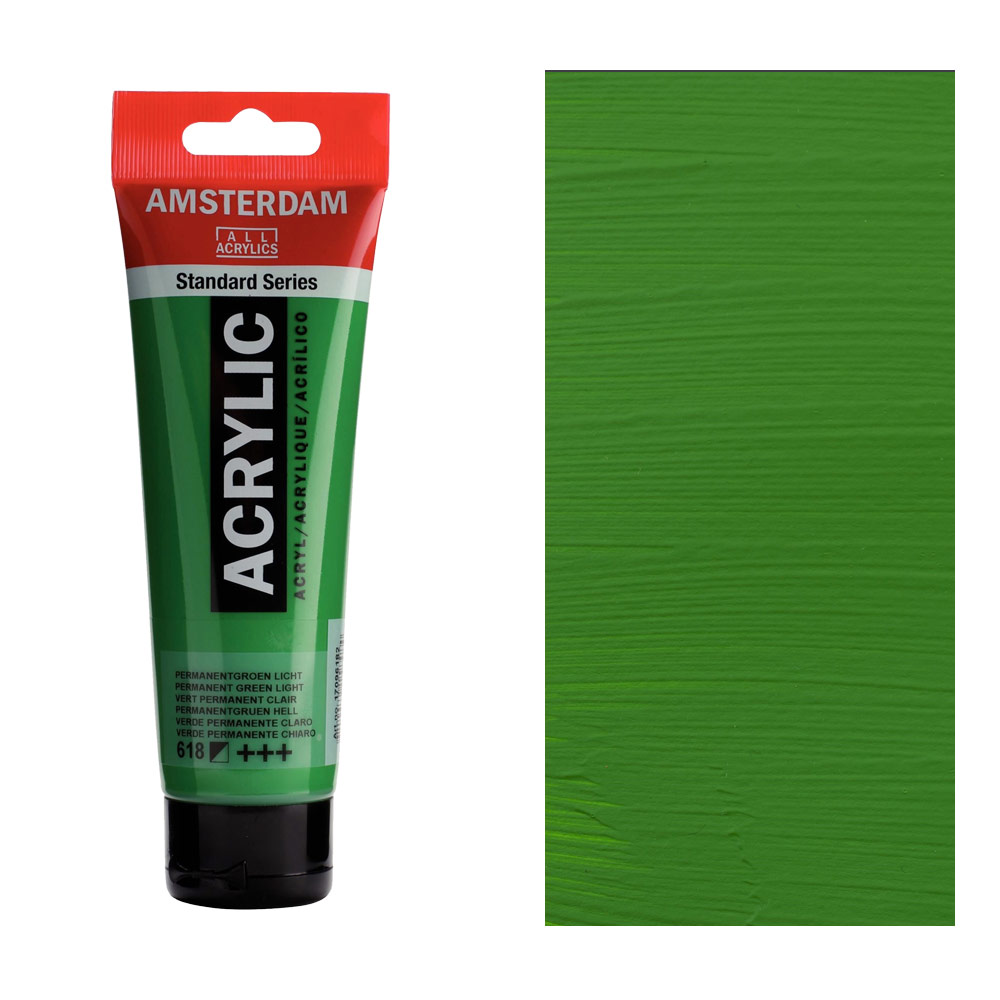 Amsterdam Acrylics Standard Series 120ml Permanent Green Light