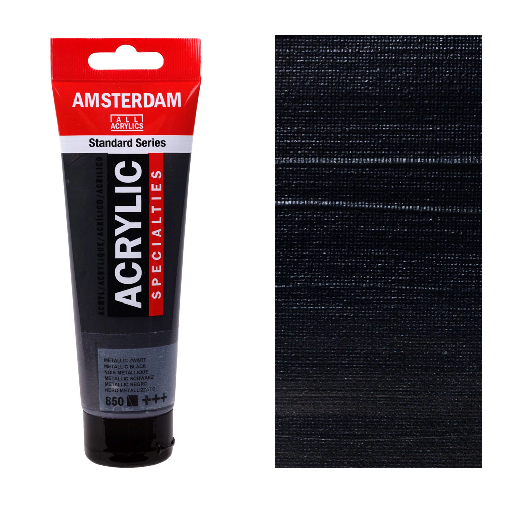 Amsterdam Acrylics Standard Series 120ml Metallic Black