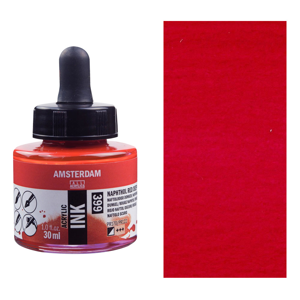 Amsterdam Acrylic Ink 30ml - Naphthol Red Deep