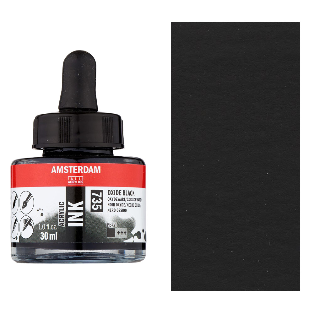 Amsterdam Acrylic Ink - Oxide Black, 30ml