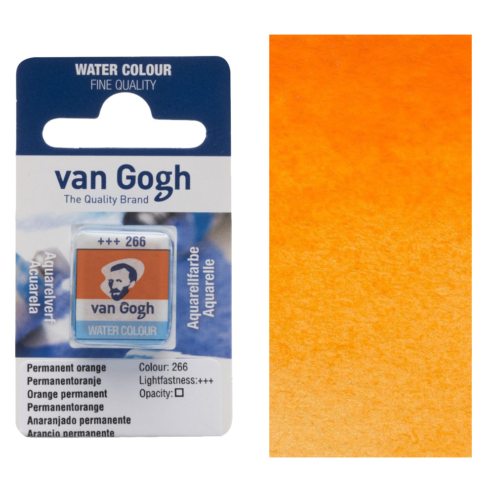 Van Gogh Watercolour Half Pan Permanent Orange