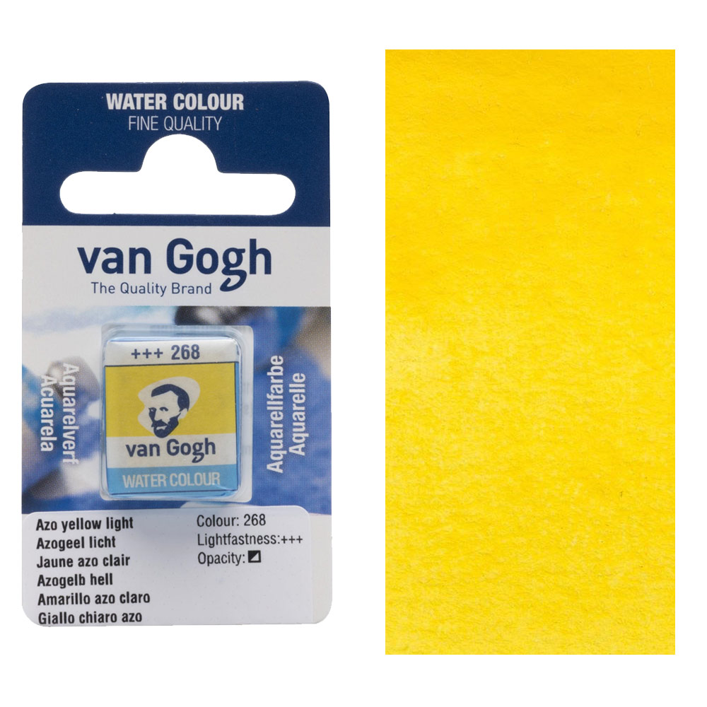 Van Gogh Watercolour Half Pan Azo Yellow Light