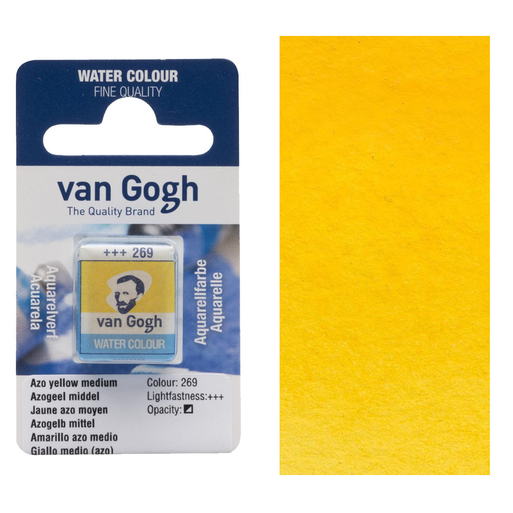 Van Gogh Watercolour Half Pan Azo Yellow Medium