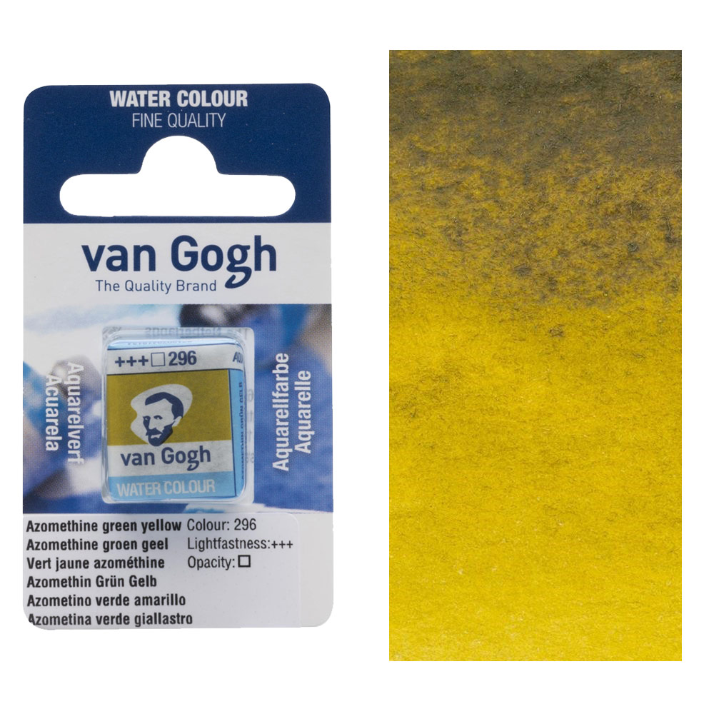 Van Gogh Watercolour Half Pan Azomethine Green Yellow