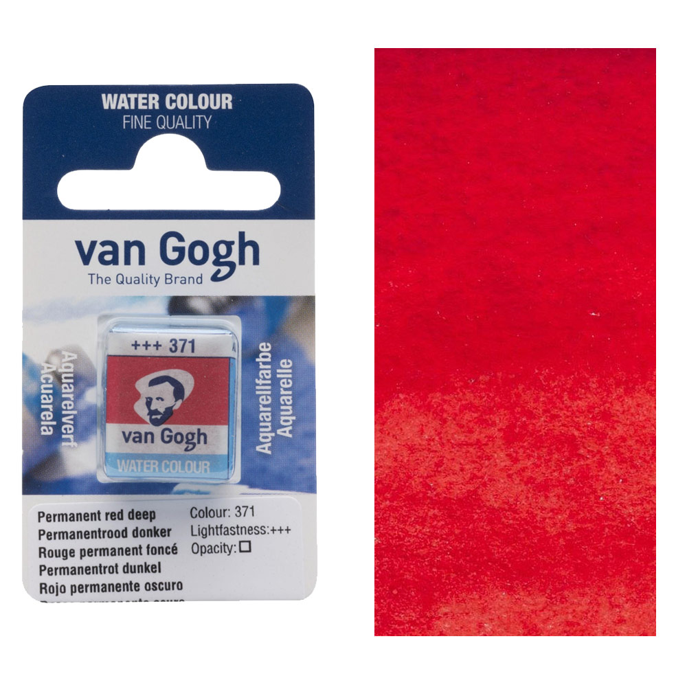 Van Gogh Watercolour Half Pan Permanent Red Deep