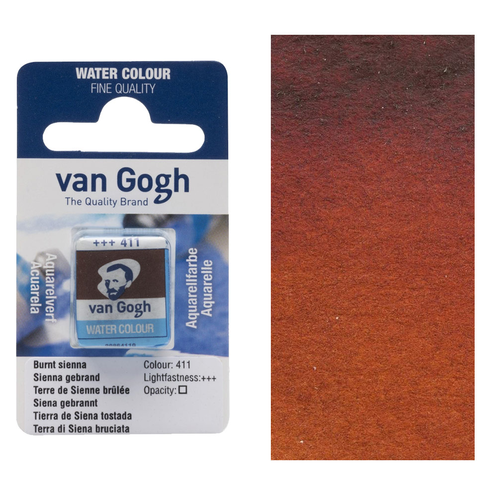 Van Gogh Watercolour Half Pan Burnt Sienna