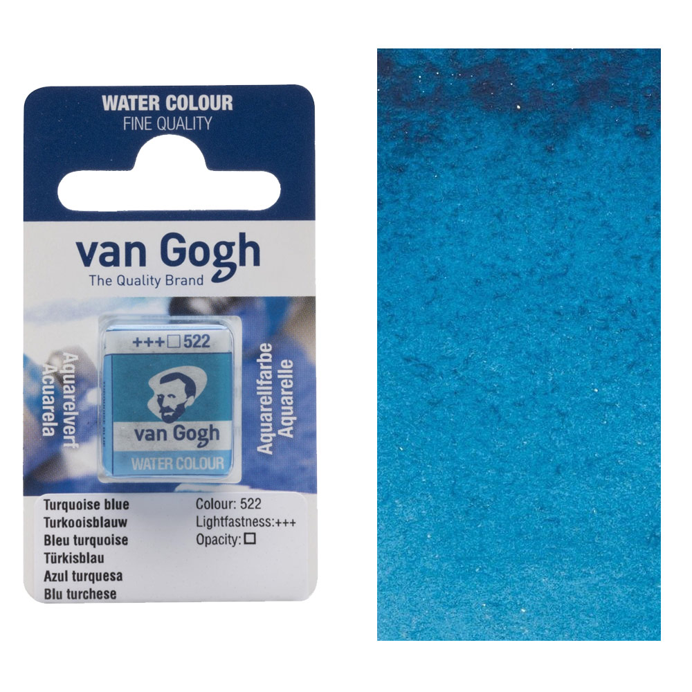 Van Gogh Watercolour Half Pan Turquoise Blue