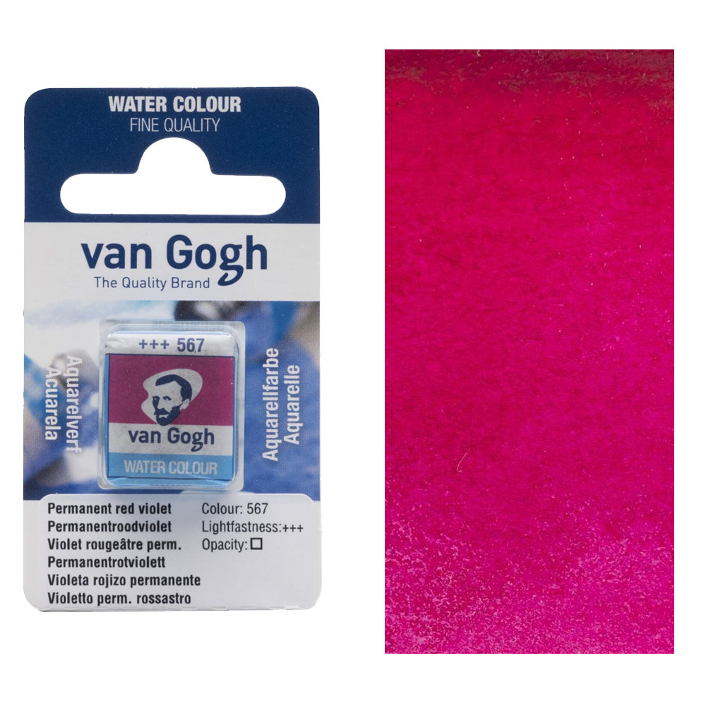 Van Gogh Watercolour Half Pan Permanent Red Violet