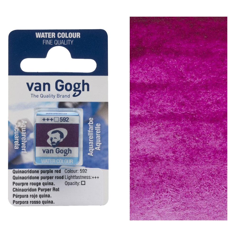 Van Gogh Watercolour Half Pan Quinacridone Purple Red