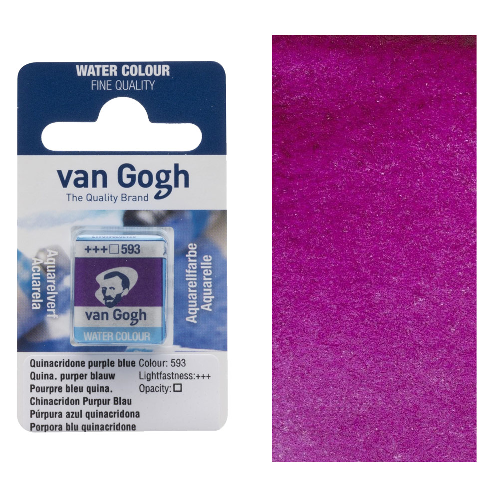 Van Gogh Watercolour Half Pan Quinarcidone Purple Blue