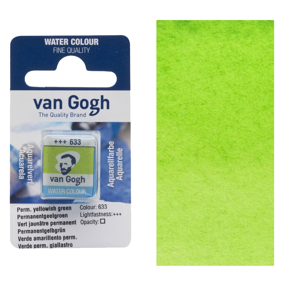 Van Gogh Watercolour Half Pan Permanent Yellowish Green