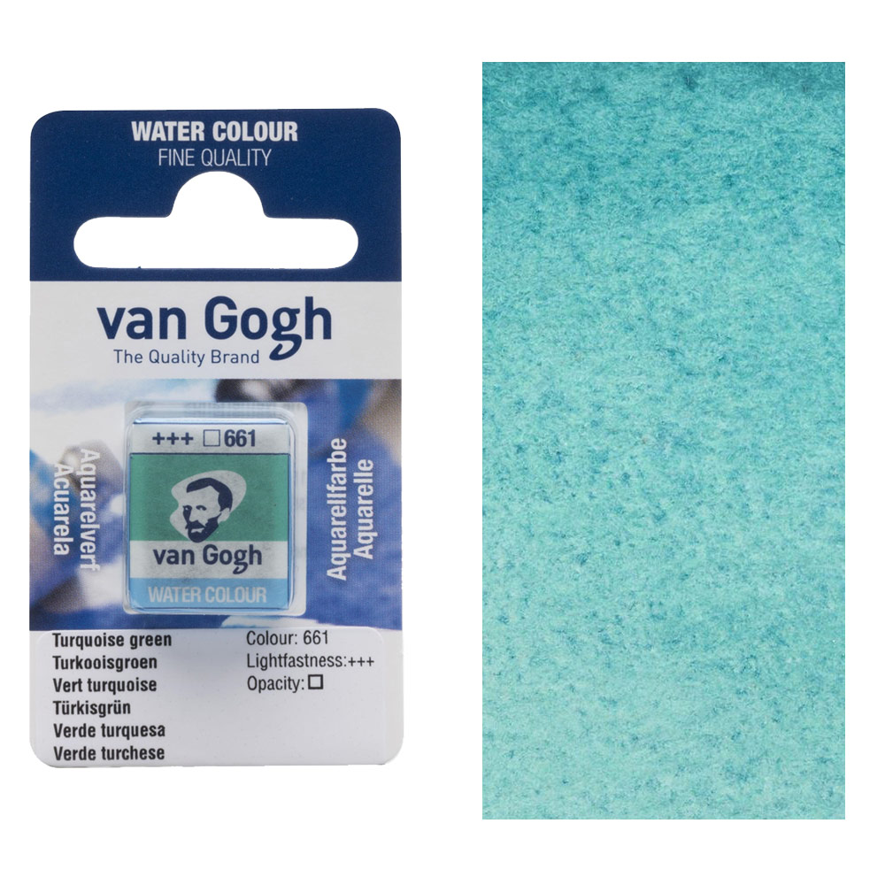 Van Gogh Watercolour Half Pan Turquoise Green