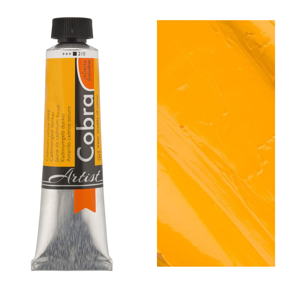 Cobra Water Mixable Oil Color 40ml Cadmium Yellow Deep