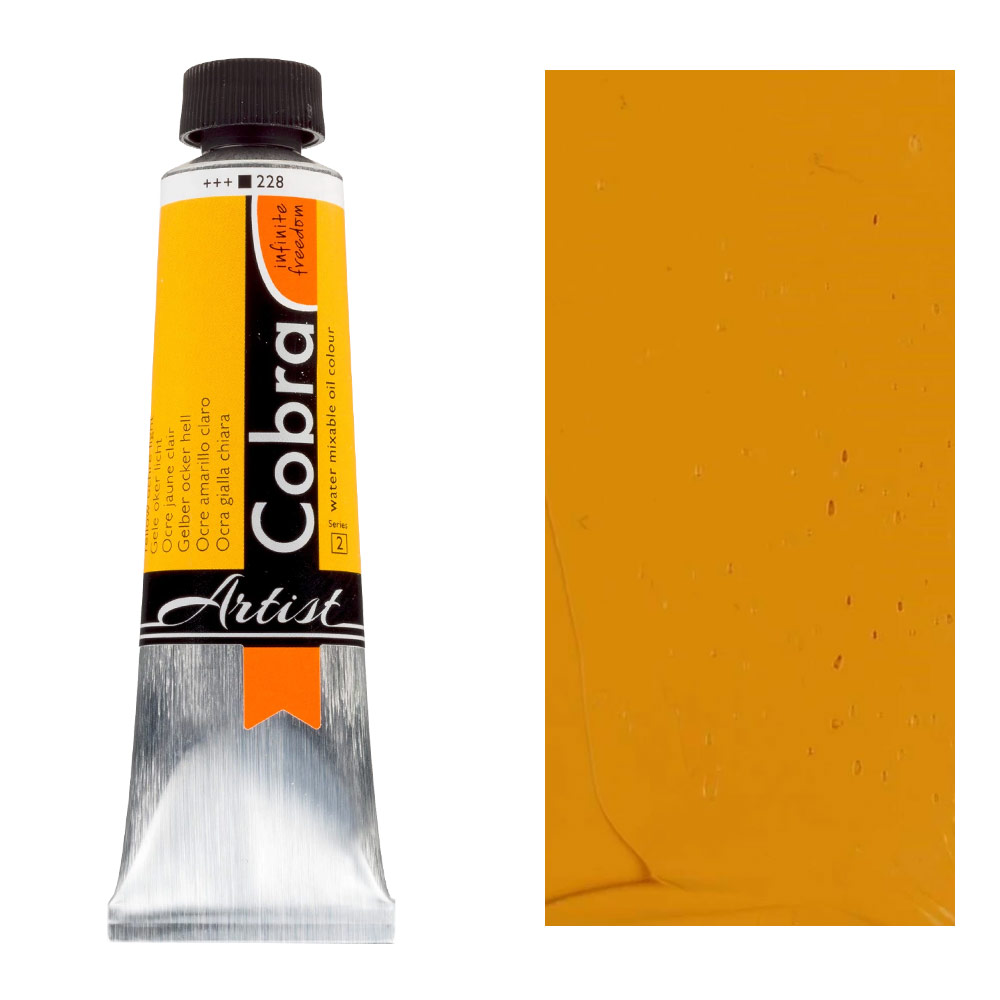 Cobra Water Mixable Oil Color 40ml Yellow Ochre Light