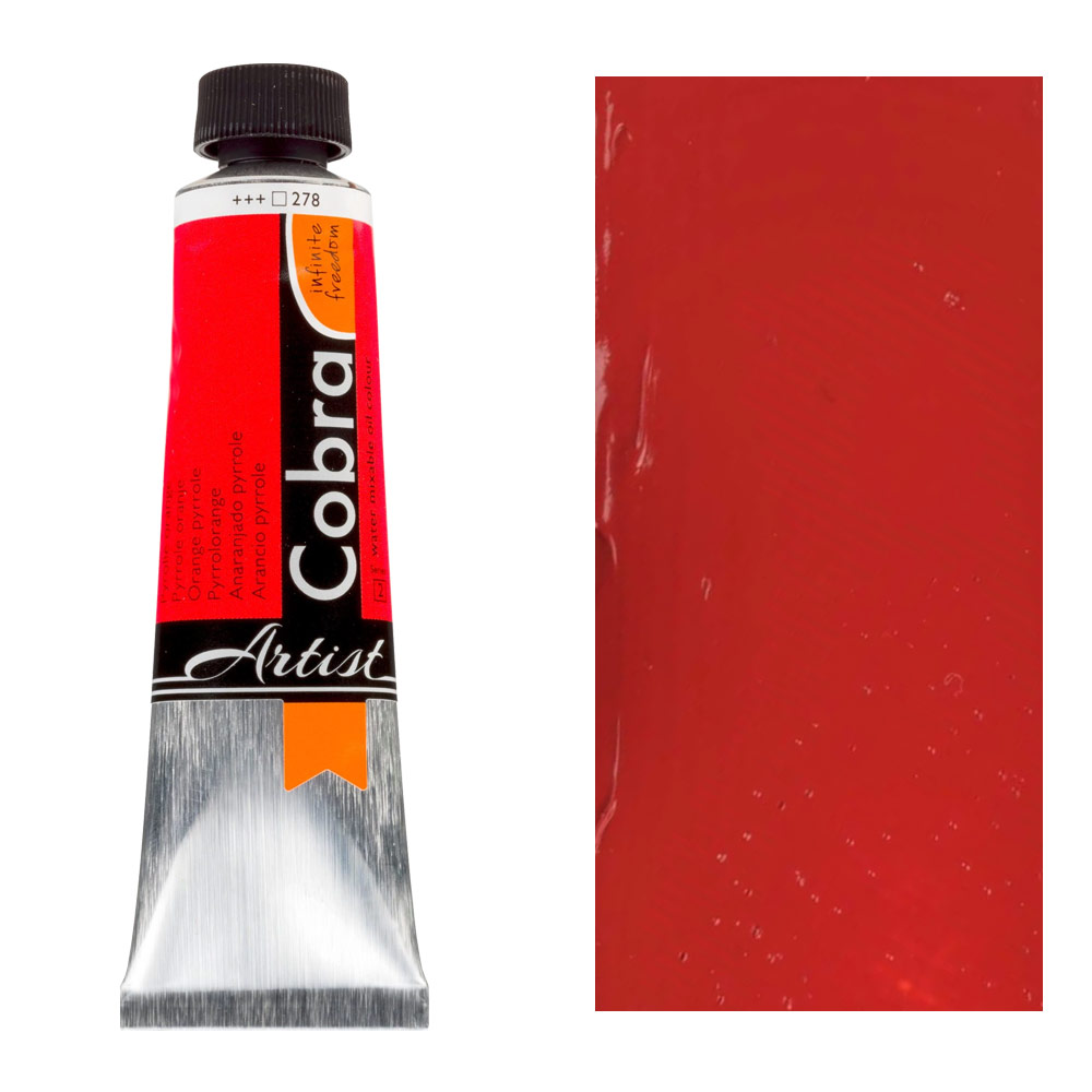 Cobra Water Mixable Oil Color 40ml Pyrrole Orange
