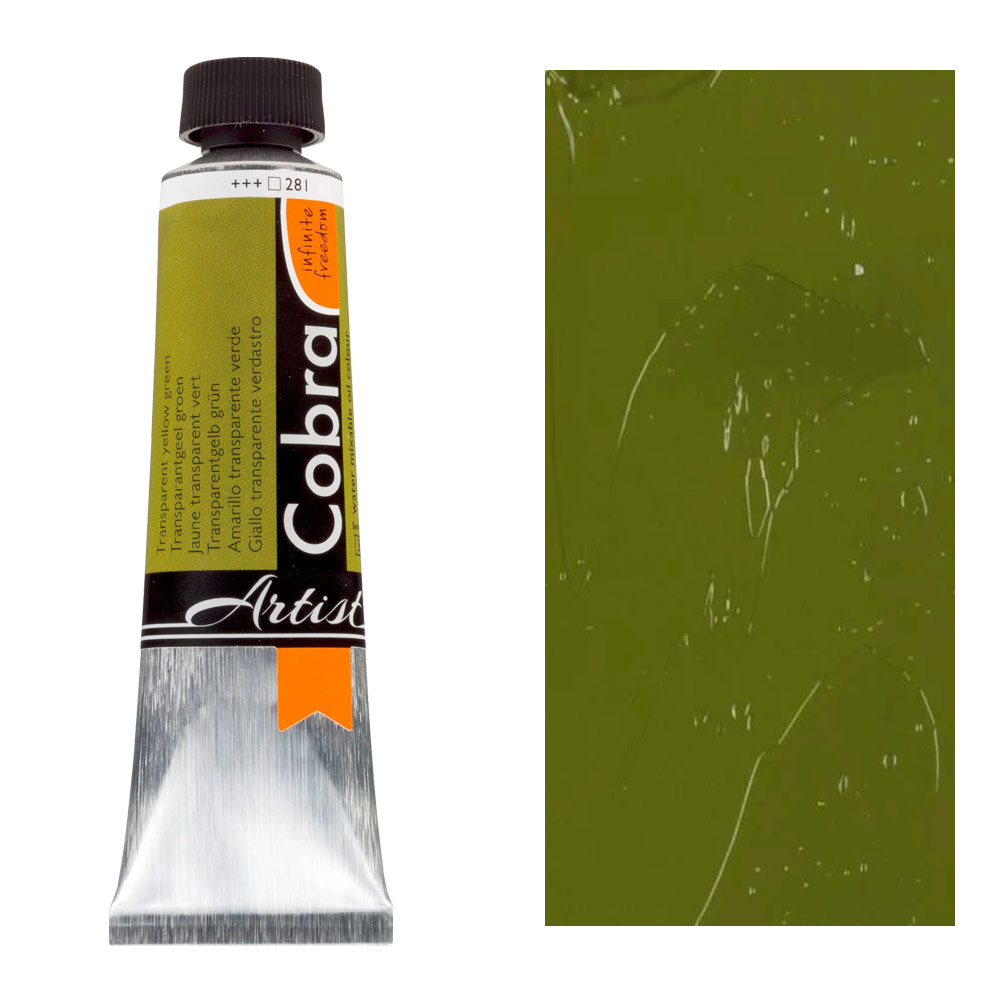 Cobra Water Mixable Oil Color 40ml Transparent Yellow Green