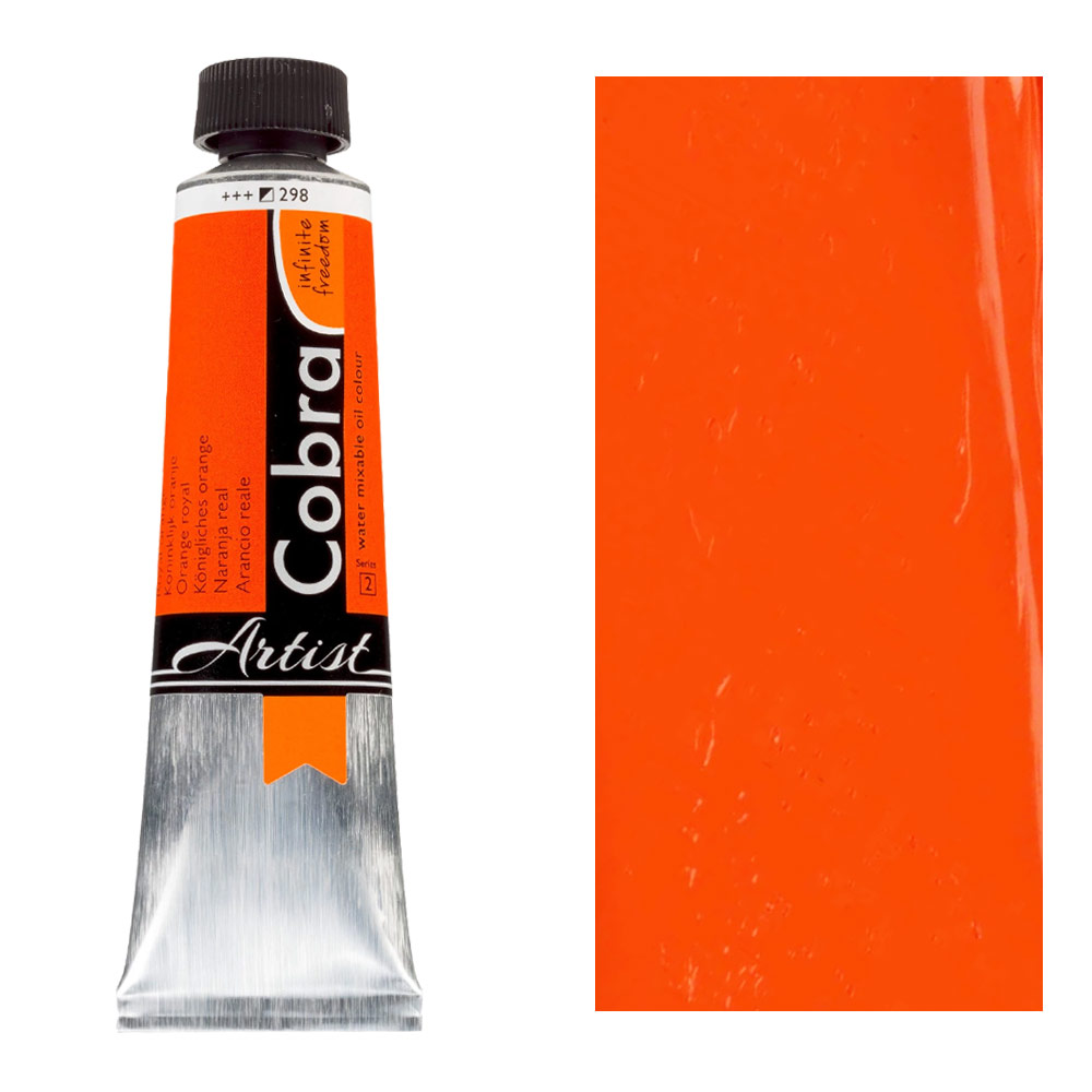 Cobra Water Mixable Oil Color 40ml Royal Orange