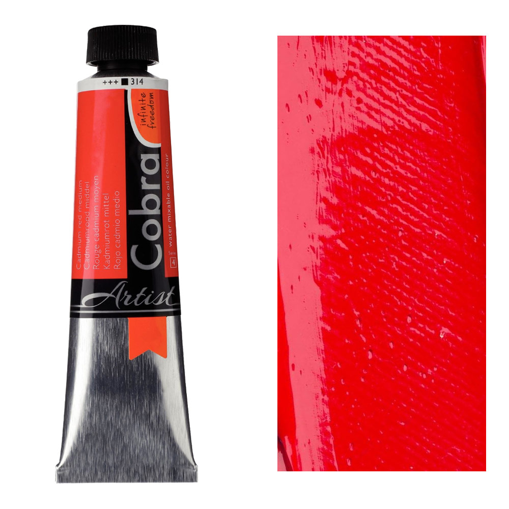 Cobra Water Mixable Oil Color 40ml Cadmium Red Medium
