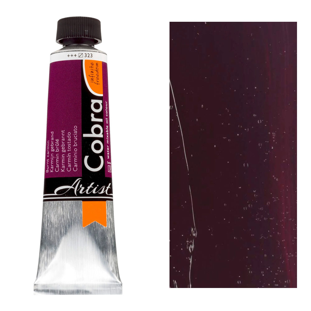 Cobra Water Mixable Oil Color 40ml Burnt Carmin