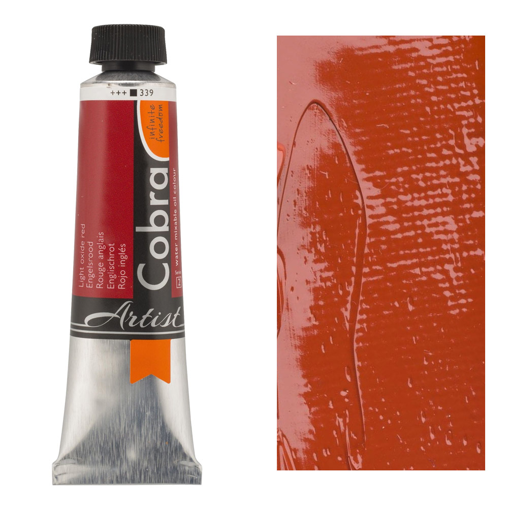 Cobra Water Mixable Oil Color 40ml Light Oxide Red