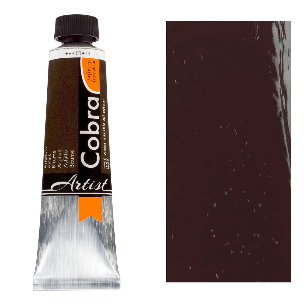 Cobra Water Mixable Oil Color 40ml Asphaltum