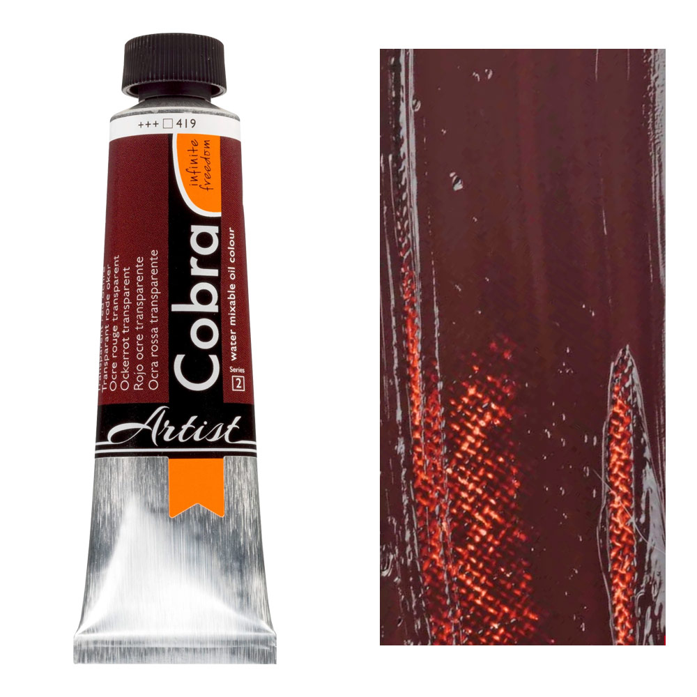 Cobra Water Mixable Oil Color 40ml Transparent Red Ochre