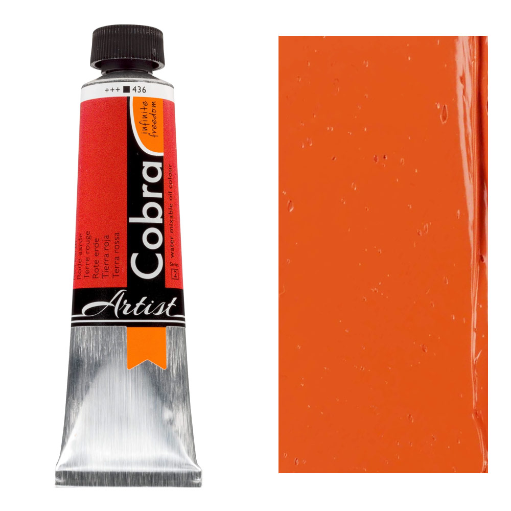 Cobra Water Mixable Oil Color 40ml Red Earth