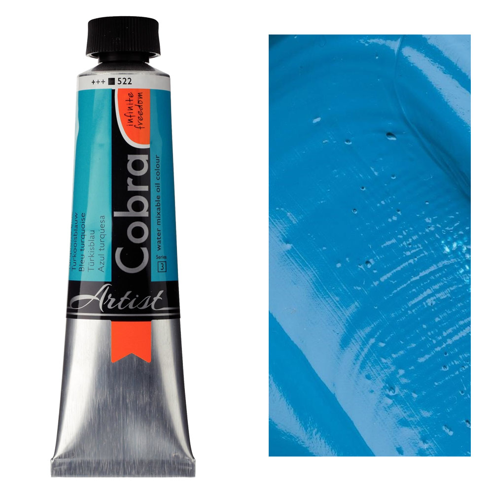 Cobra Water Mixable Oil Color 40ml Turquoise Blue