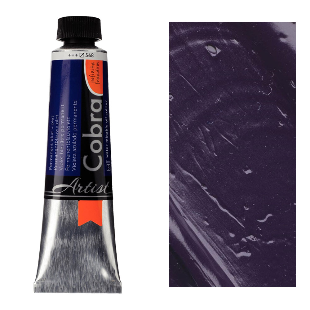 Cobra Water Mixable Oil Color 40ml Permanent Blue Violet