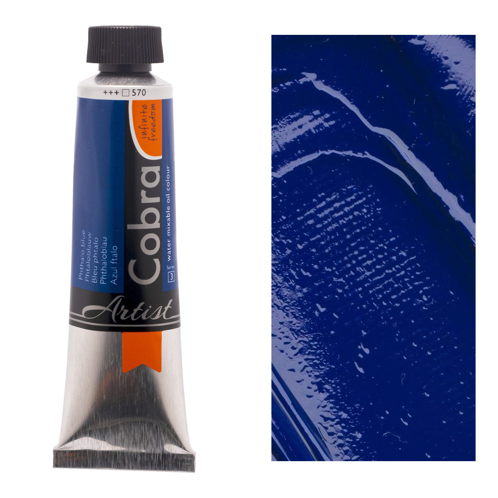 Cobra Water Mixable Oil Color 40ml Phthalo Blue