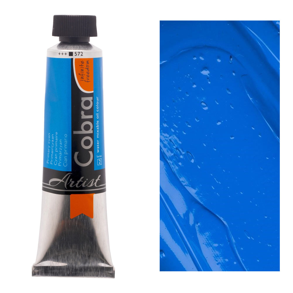 Cobra Water Mixable Oil Color 40ml Primary Cyan