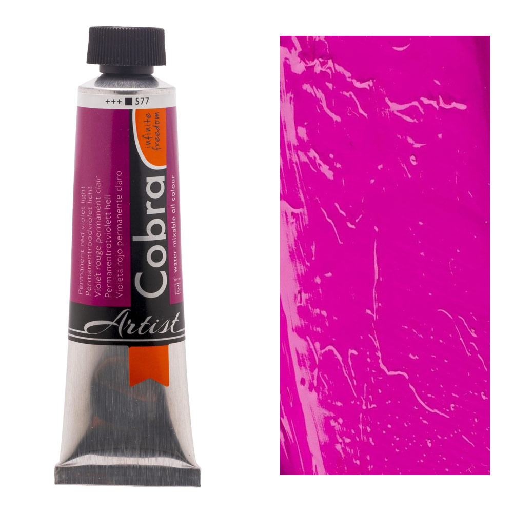 Cobra Water Mixable Oil Color 40ml Permanent Red Violet