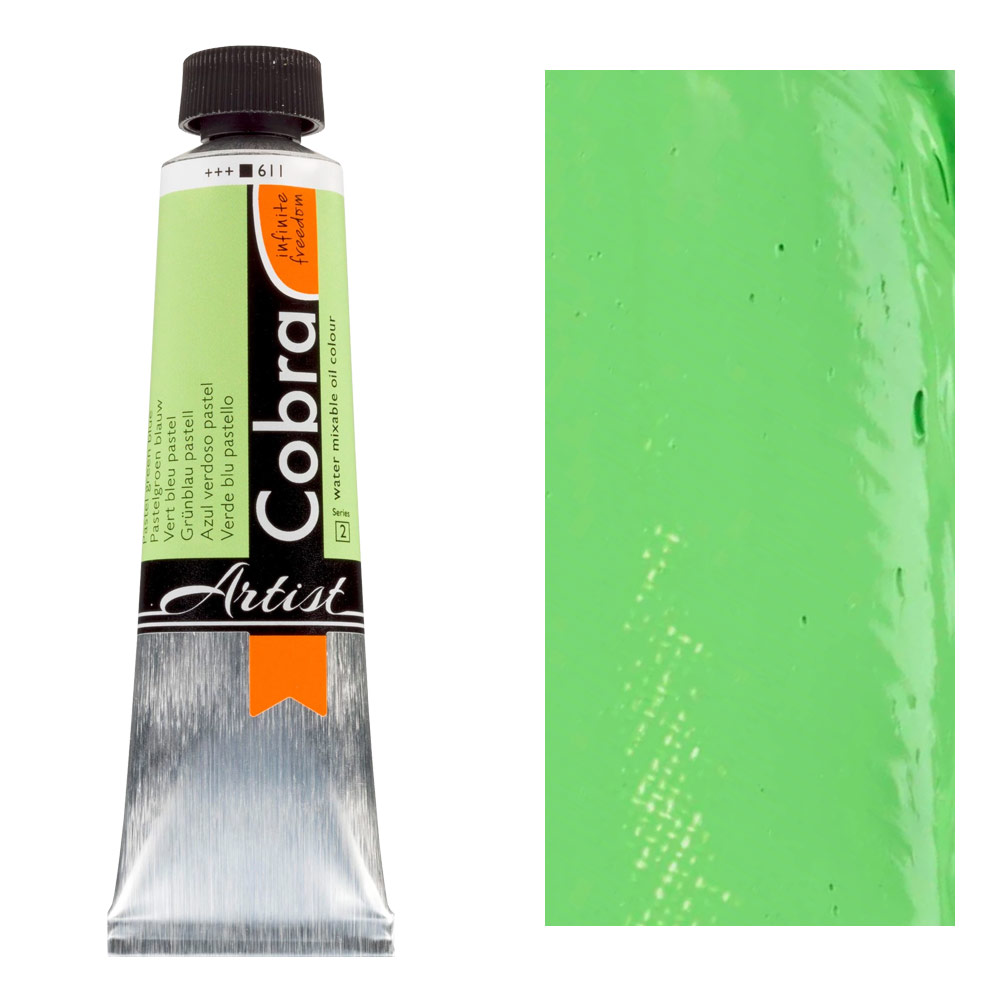 Cobra Water Mixable Oil Color 40ml Pastel Green Blue