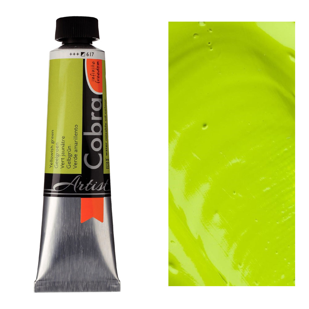 Cobra Water Mixable Oil Color 40ml Yellowish Green