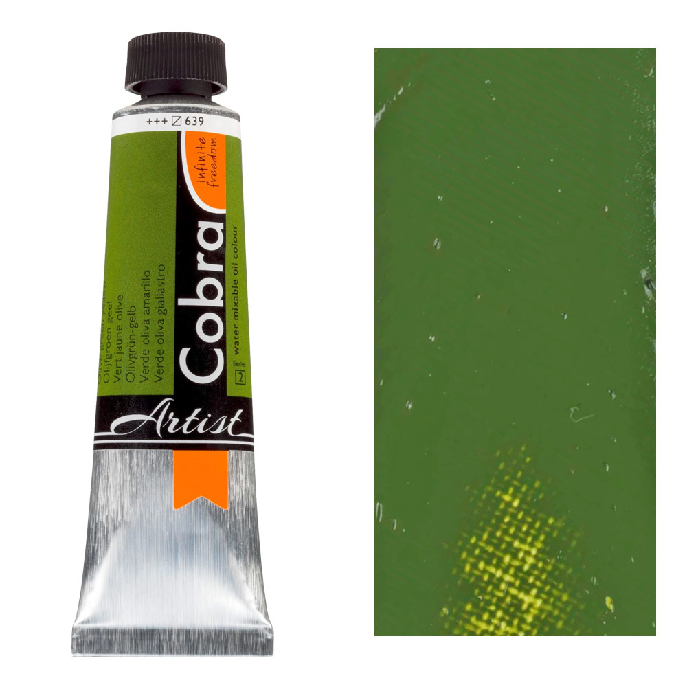 Cobra Water Mixable Oil Color 40ml Olive Green Yellow