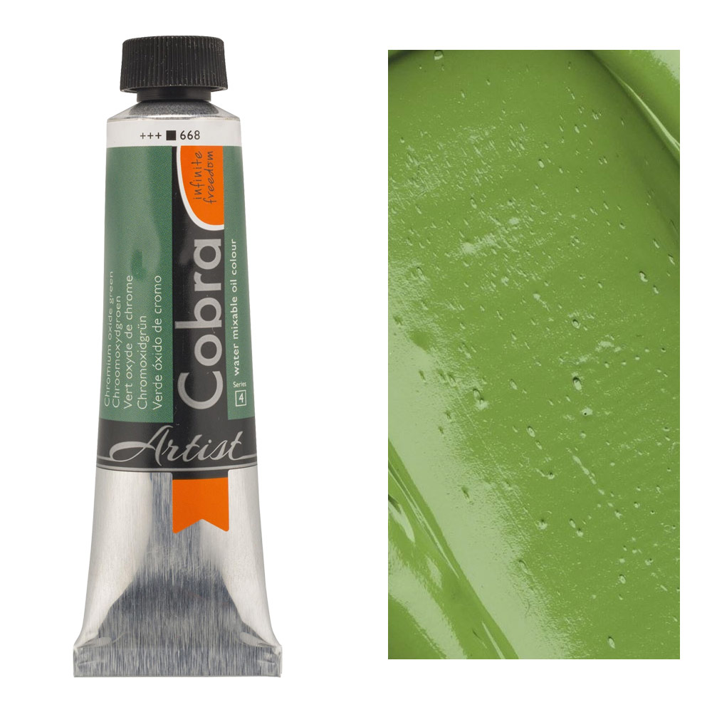 Cobra Water Mixable Oil Color 40ml Chromium Oxide Green