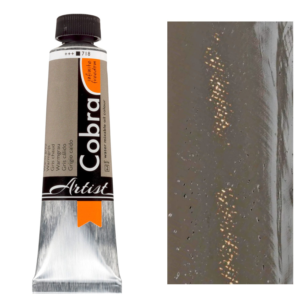 Cobra Water Mixable Oil Color 40ml Warm Grey