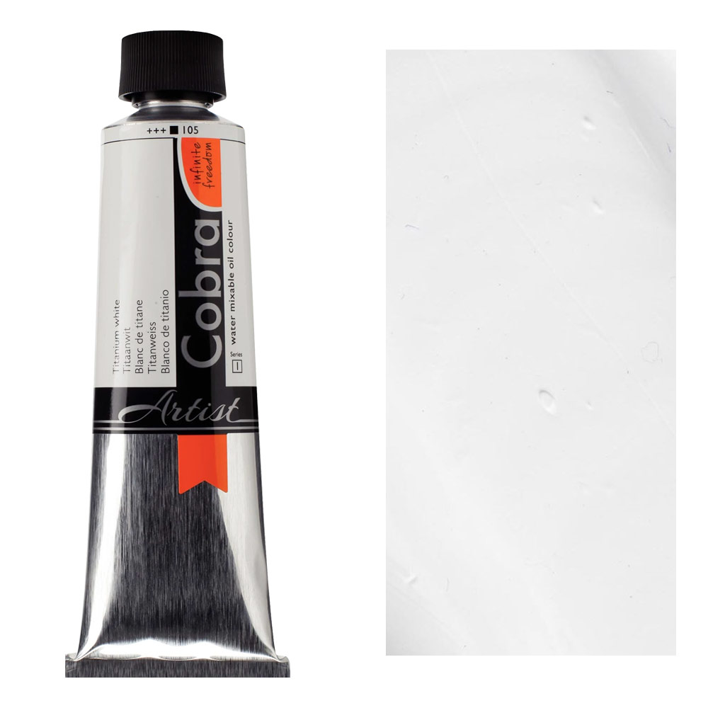 Cobra Water Mixable Oil Color 150ml Titanium White